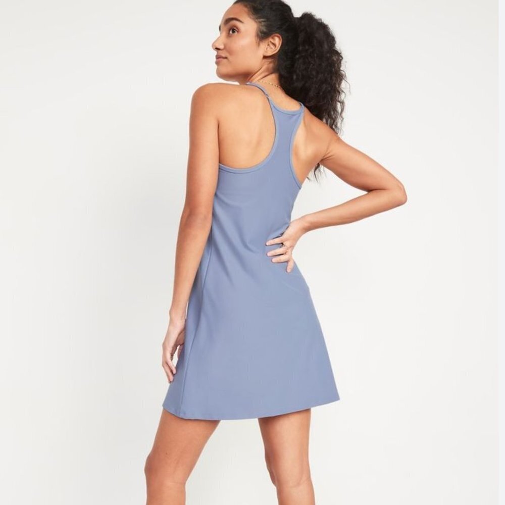NWT Sold out Old Navy Sleeveless PowerSoft Performance swing dress Large - Picture 2 of 2